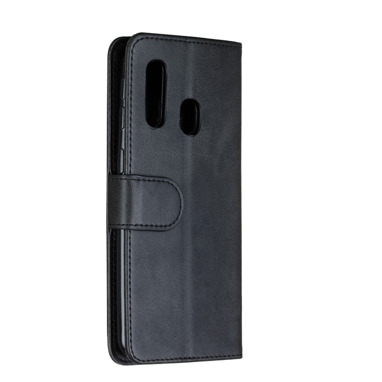 Zipper Pocket 9 Card Slots Leather Wallet Stand Case Cover for Samsung Galaxy A40 - Black-6