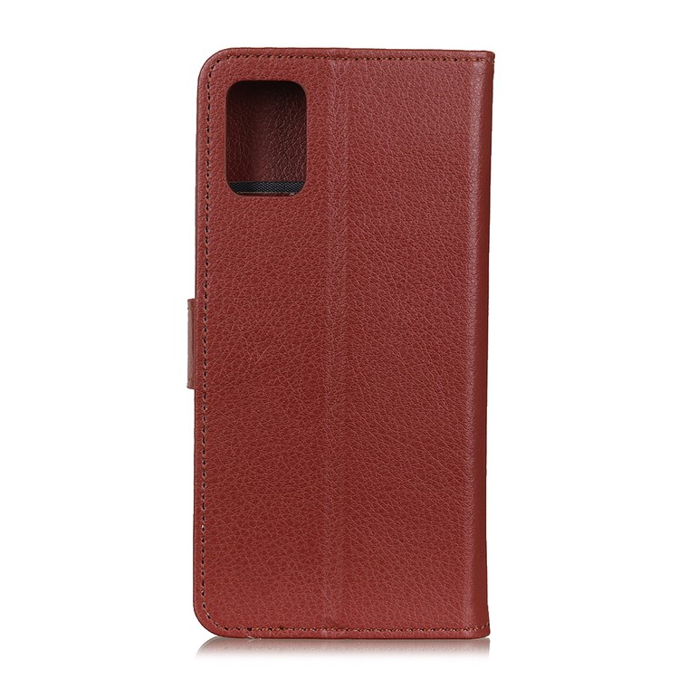 Classic Litchi Skin Wallet Leather Stand Case for Samsung Galaxy S20 Ultra - Brown-10