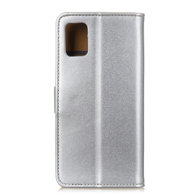 Leather Wallet Design Case for Samsung Galaxy S20 Ultra - Silver-7