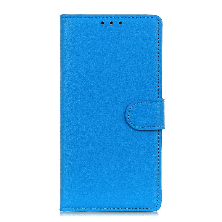 Личи Бумажник Кожи Кожи Стенд Случае Для Samsung Galaxy S11e - Синий-2