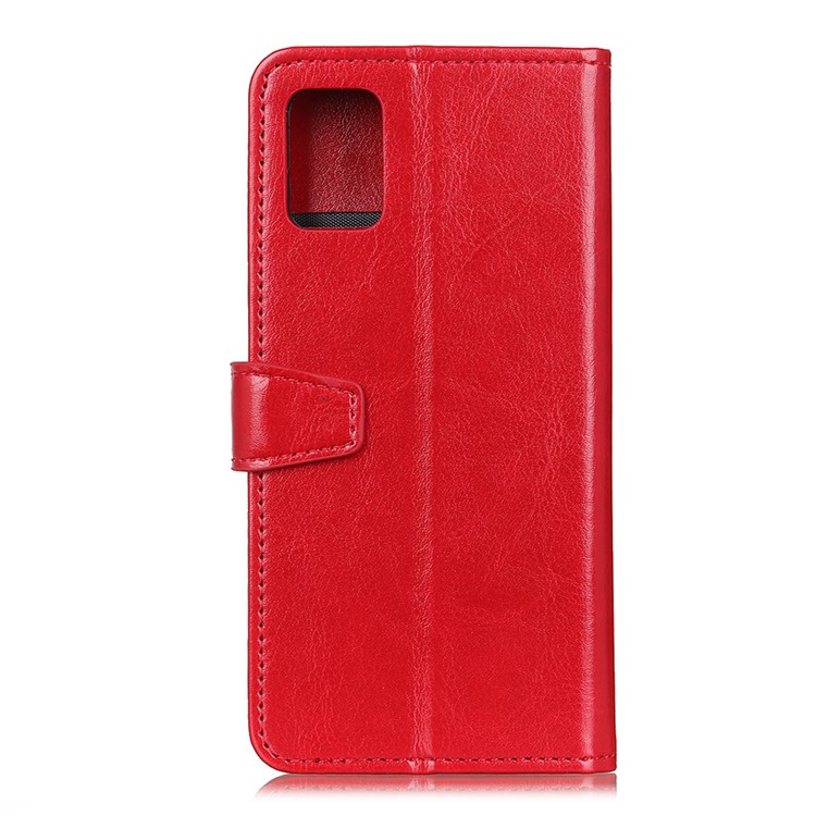 Fou Étui Portefeuille En Cuir De Cheval Pour Samsung Galaxy S11e - Rouge-10