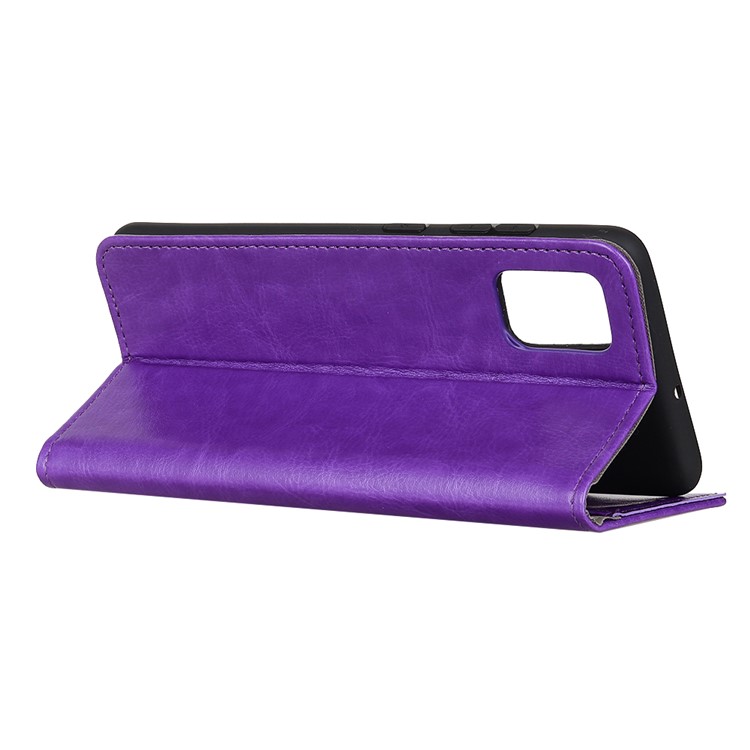 Fou Étui Portefeuille En Cuir De Cheval Pour Samsung Galaxy S11e - Violet-11