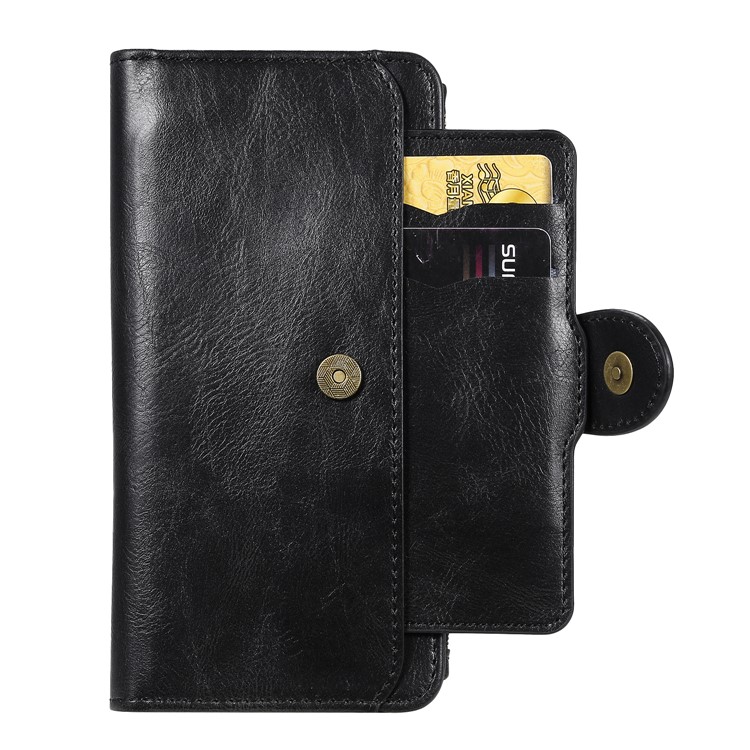 Multi-functional Retro Leather Wallet Case Covering for Samsung Galaxy S10 - Black-13