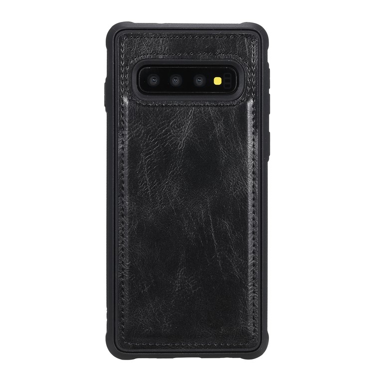 Multi-functional Retro Leather Wallet Case Covering for Samsung Galaxy S10 - Black-14