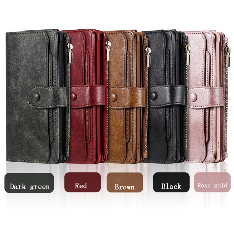 Multi-functional Retro Leather Wallet Case with Stand for Samsung Galaxy Note 10 Plus 5G/Note 10 Plus - Black-31