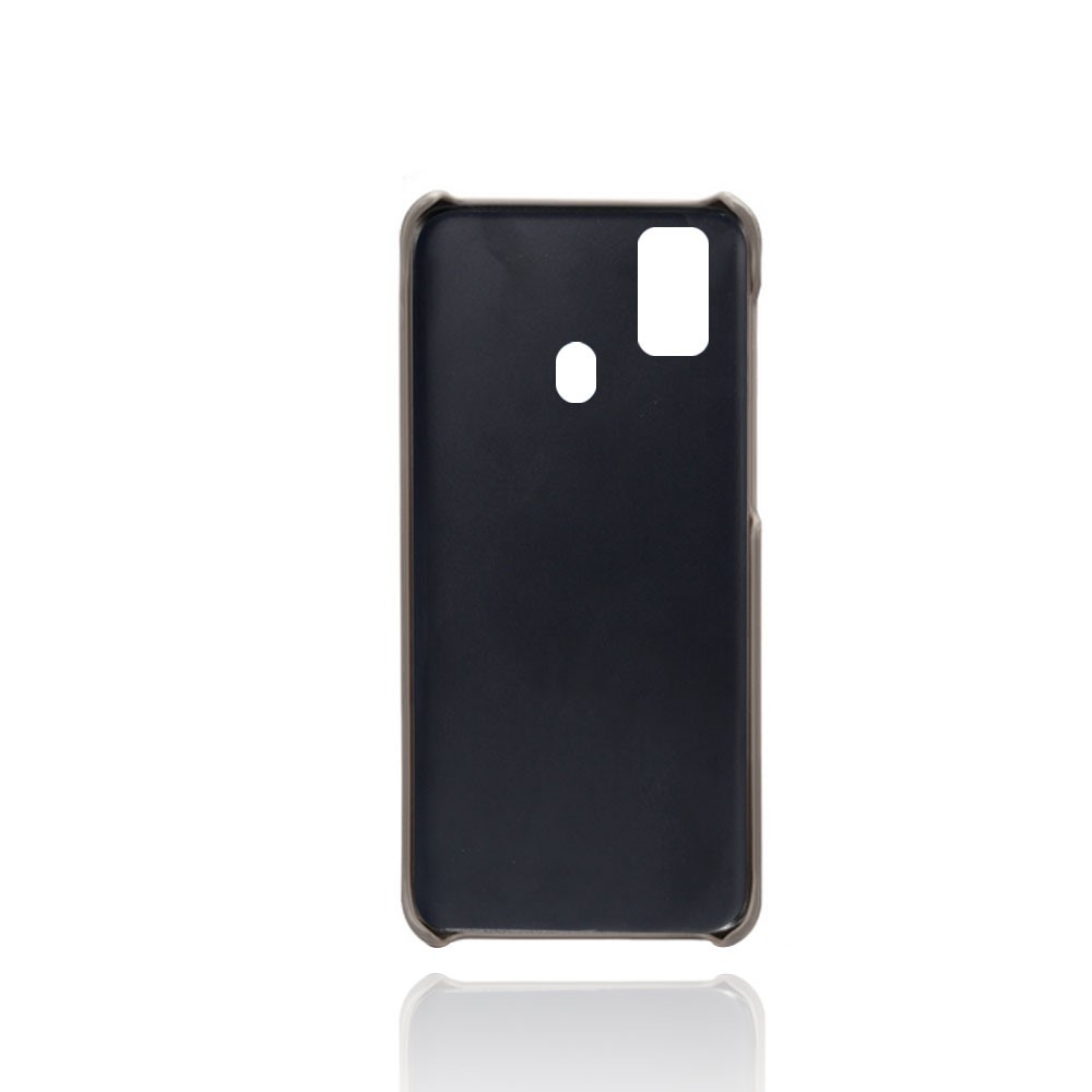 KSQ PU Leather Coated Plastic Case with Dual Card Slots for Samsung Galaxy M30s/M21 - Grey-3