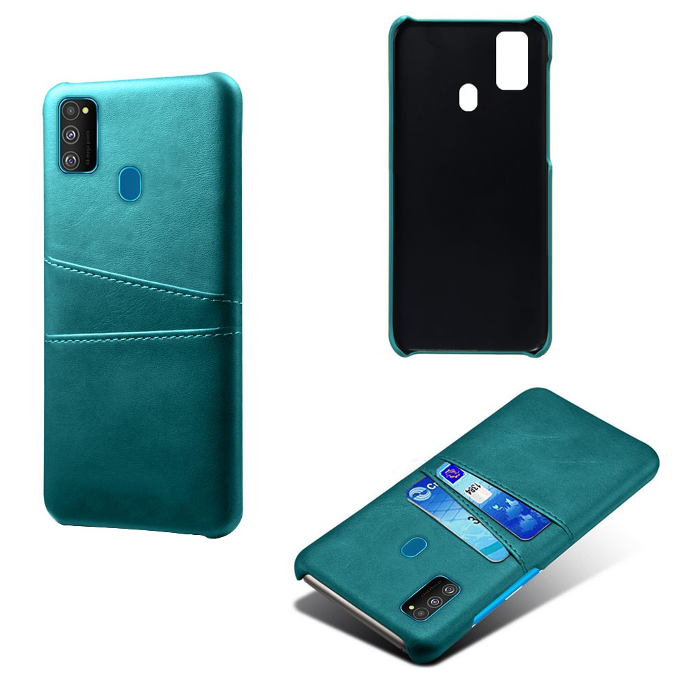 Custodia in Plastica Rivestita in Pelle KSQ PU Con Slot a Doppia Carta Per Samsung Galaxy M30s/m21 - Verde