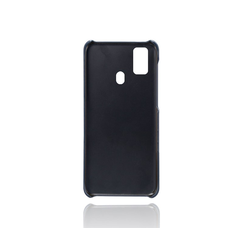 KSQ PU Leather Coated Plastic Case with Dual Card Slots for Samsung Galaxy M30s/M21 - Dark Blue-3