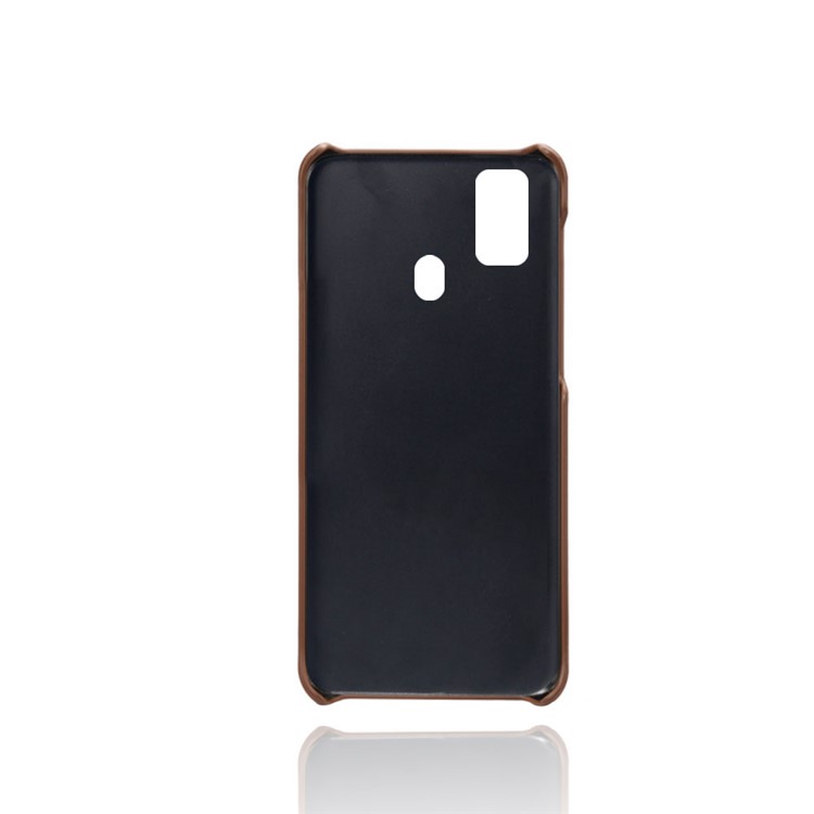 KSQ PU Leather Coated Plastic Case with Dual Card Slots for Samsung Galaxy M30s/M21 - Brown-3