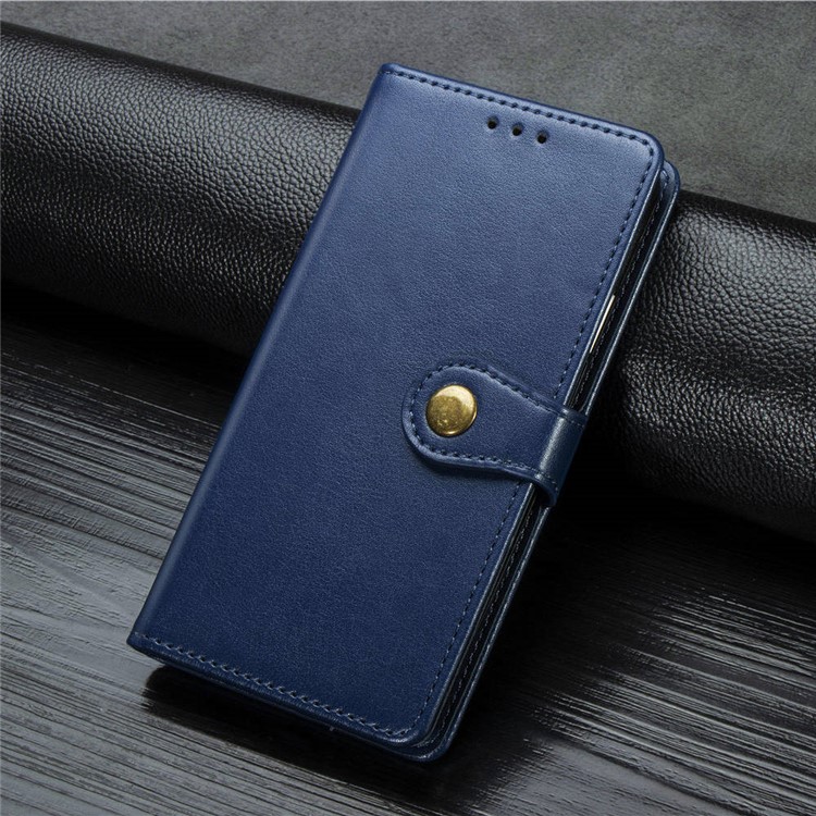 PU Leather Wallet Stand Case for Samsung Galaxy A51 - Blue-9