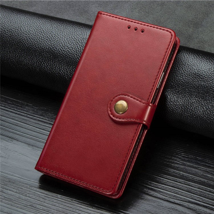 PU Leder Brieftasche Stand Hülle Für Samsung Galaxy A51 - Rot