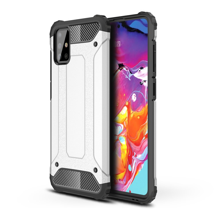 Armor Guard Plastic + TPU Hybrid Case for Samsung Galaxy A71 - Silver