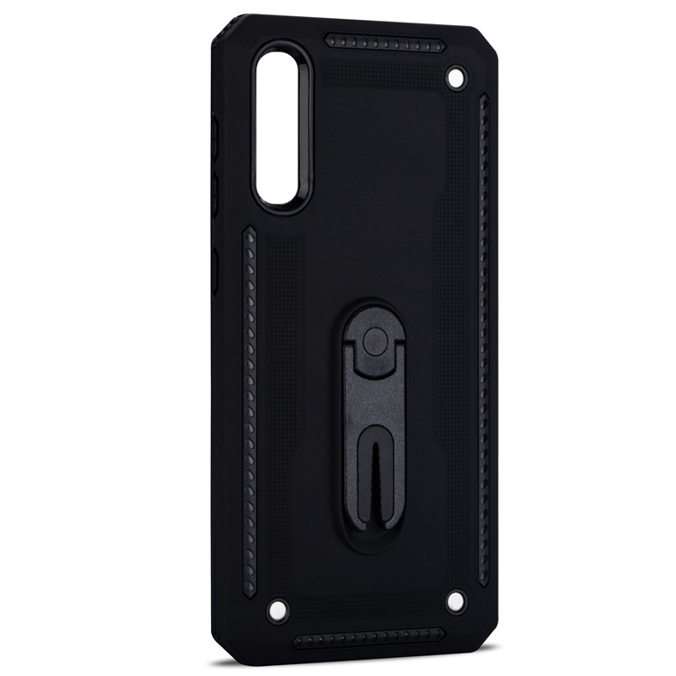 Air Outlet Design Shockproof Kickstand PC + TPU Case for Samsung Galaxy A30s/A50/A50s - Black-2