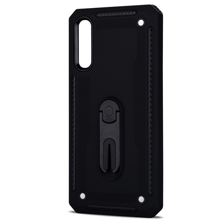 Air Outlet Design Shockproof Kickstand PC + TPU Case for Samsung Galaxy A30s/A50/A50s - Black-3
