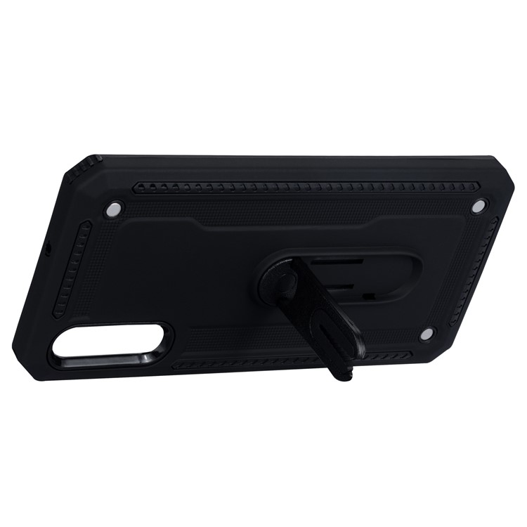 Air Outlet Design Shockproof Kickstand PC + TPU Case for Samsung Galaxy A30s/A50/A50s - Black-4