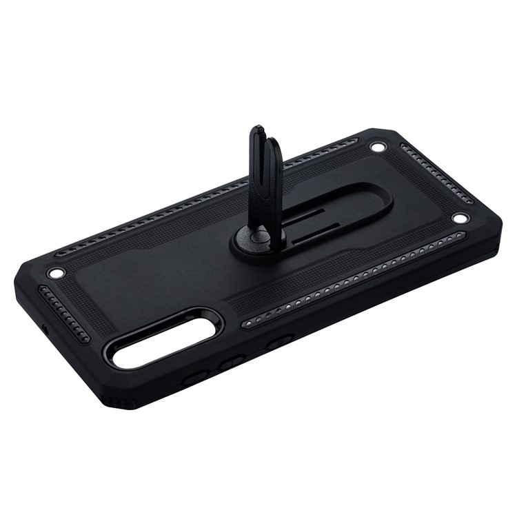 Air Outlet Design Shockproof Kickstand PC + TPU Case for Samsung Galaxy A30s/A50/A50s - Black-5