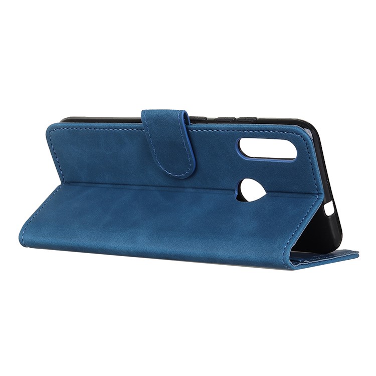 KHAZNEH Vintage Style Leather Wallet Case for Samsung Galaxy M30/A40s - Blue-9