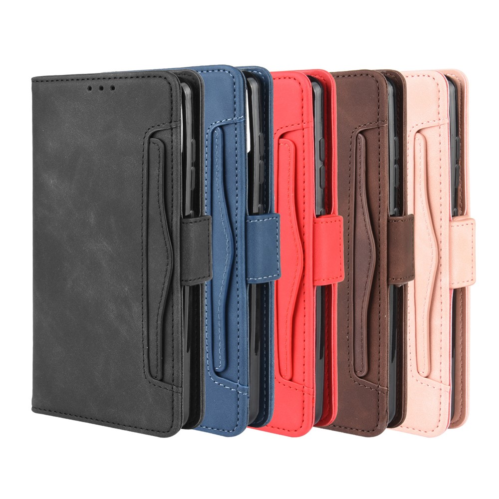 Wallet Leather Stand Phone Cover Case for Samsung Galaxy A71 - Black-14