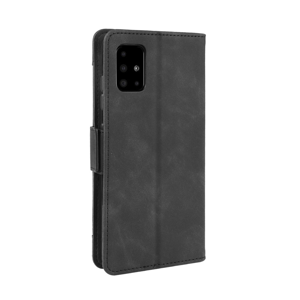 Wallet Leather Stand Phone Cover Case for Samsung Galaxy A71 - Black-6