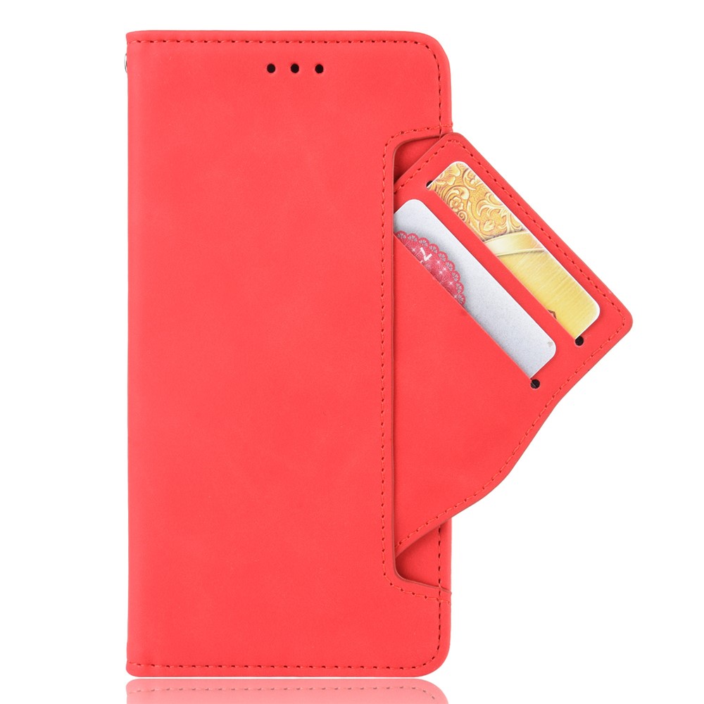 Caso de Capa de Couro de Couro de Carteira Para Samsung Galaxy A71 - Vermelho-2