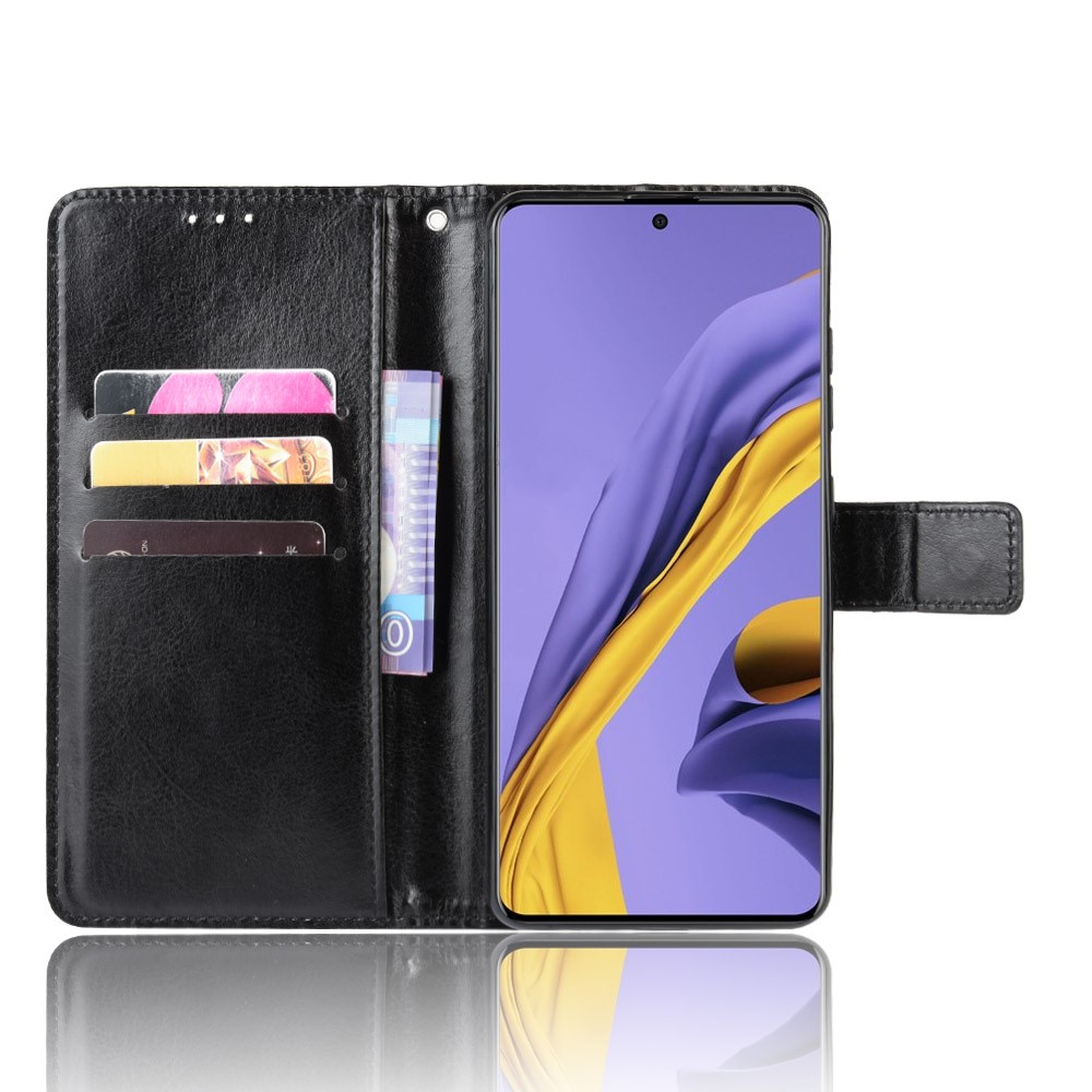 Crazy Horse Wallet Leather Stand Phone Casing for Samsung Galaxy A71 A715 - Black-4