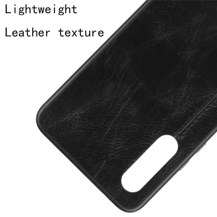 Custodia Combo TPU Rivestita in Pelle Per Samsung Galaxy A90 5G - Nero-2