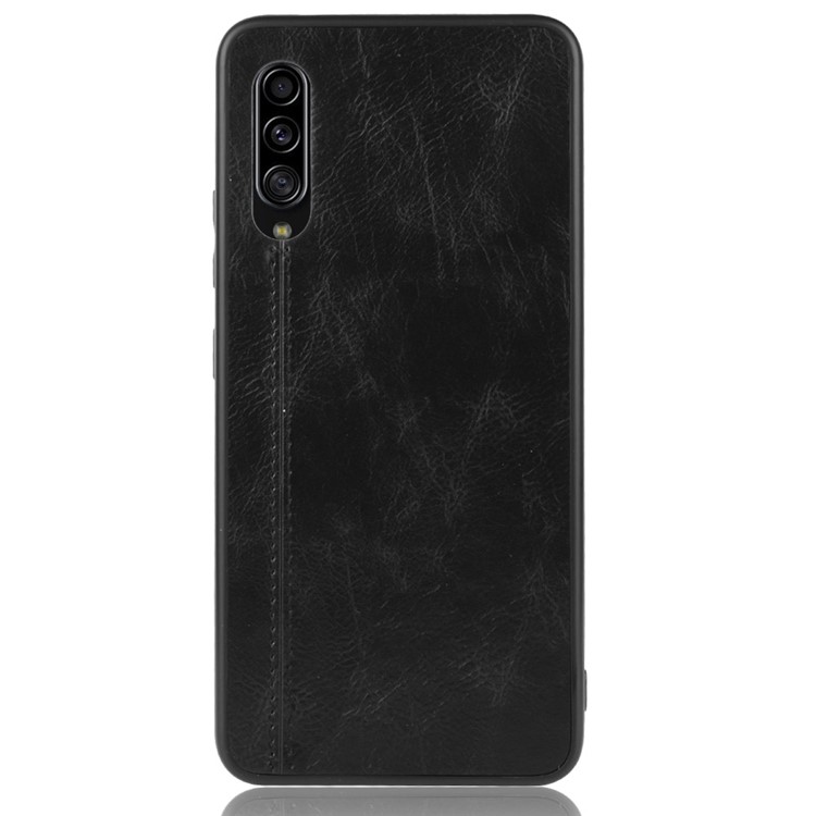 Custodia Combo TPU Rivestita in Pelle Per Samsung Galaxy A90 5G - Nero-3