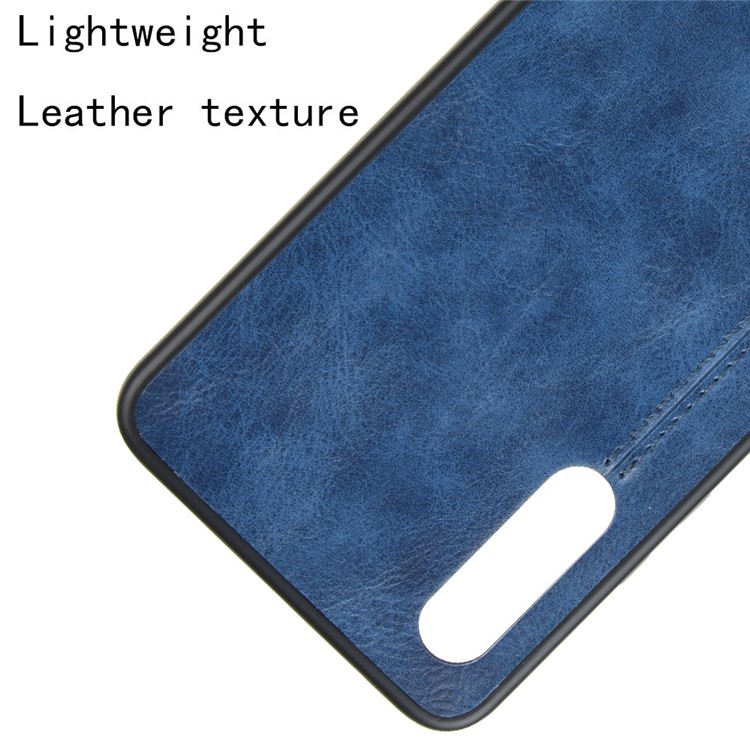 Custodia Combo TPU Rivestita in Pelle Per Samsung Galaxy A90 5G - Blu