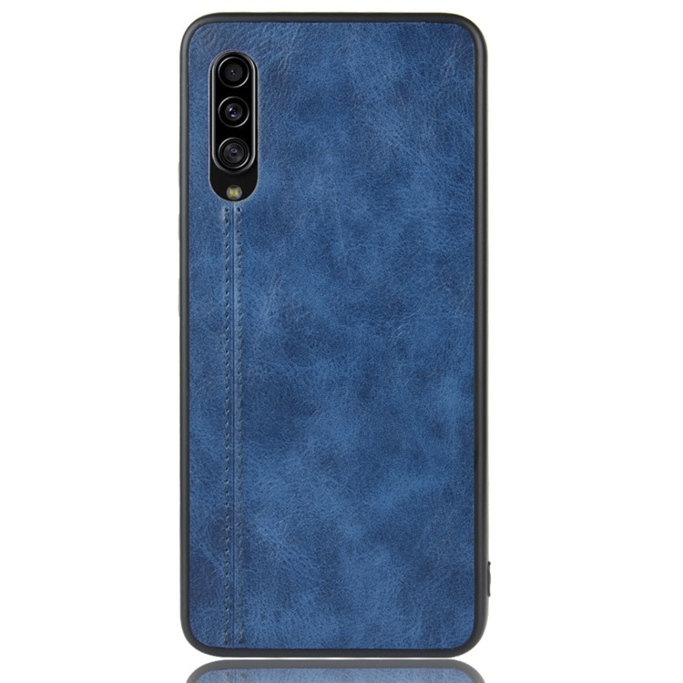 Leather Coated PC + TPU Combo Case for Samsung Galaxy A90 5G - Blue-3