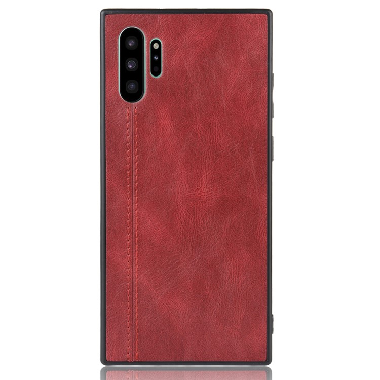 PU Leather Coated PC + TPU Combo Case for Samsung Galaxy Note 10 Plus / Note 10 Plus 5G - Red-3