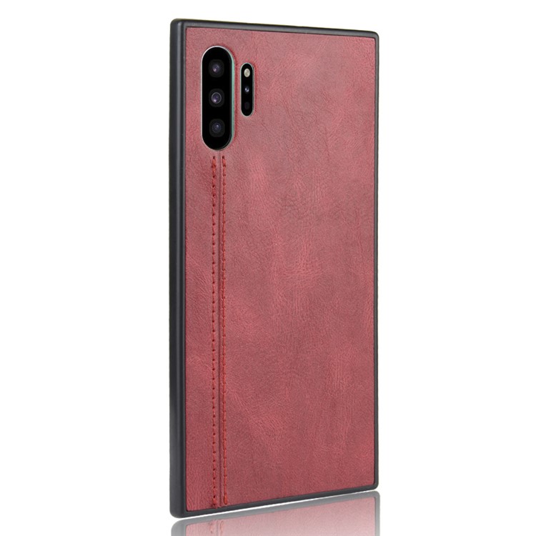 PU Leather Coated PC + TPU Combo Case for Samsung Galaxy Note 10 Plus / Note 10 Plus 5G - Red-4