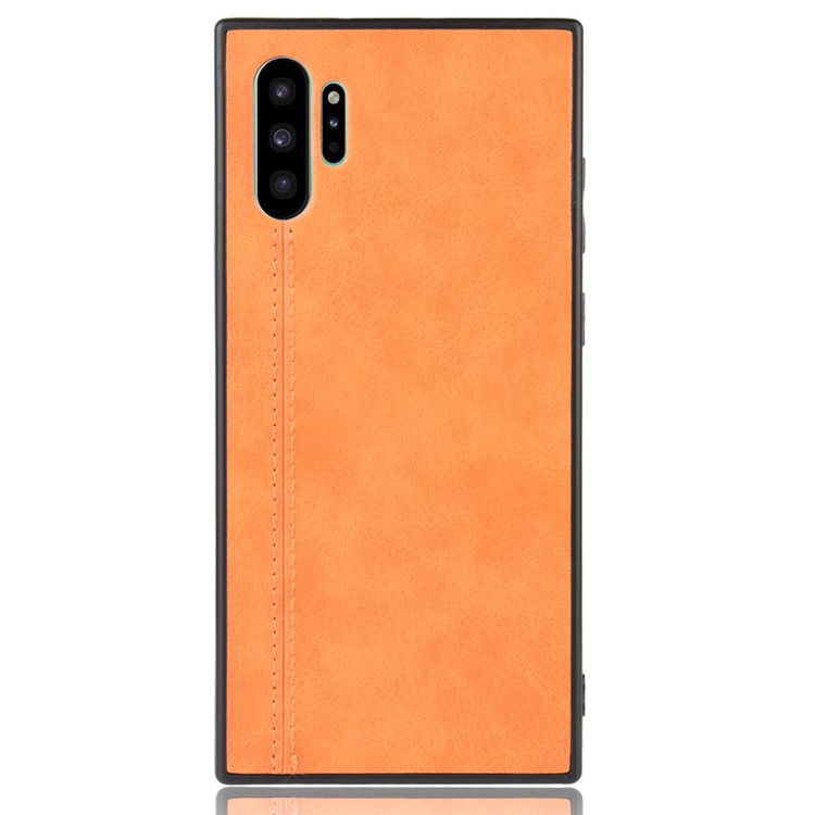 PU Leather Coated PC + TPU Combo Case for Samsung Galaxy Note 10 Plus / Note 10 Plus 5G - Orange-3