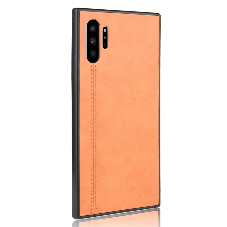 PU Leather Coated PC + TPU Combo Case for Samsung Galaxy Note 10 Plus / Note 10 Plus 5G - Orange-4