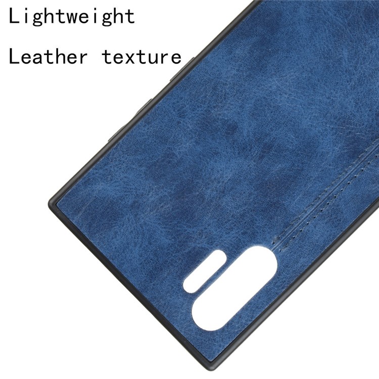 PU Leather Coated PC + TPU Combo Case for Samsung Galaxy Note 10 Plus / Note 10 Plus 5G - Blue-2