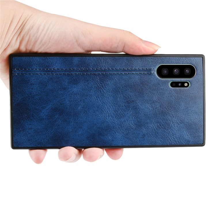 PU Leather Coated PC + TPU Combo Case for Samsung Galaxy Note 10 Plus / Note 10 Plus 5G - Blue-6