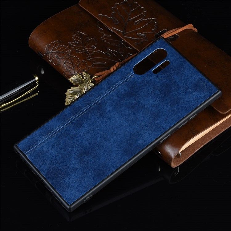PU Leather Coated PC + TPU Combo Case for Samsung Galaxy Note 10 Plus / Note 10 Plus 5G - Blue-8