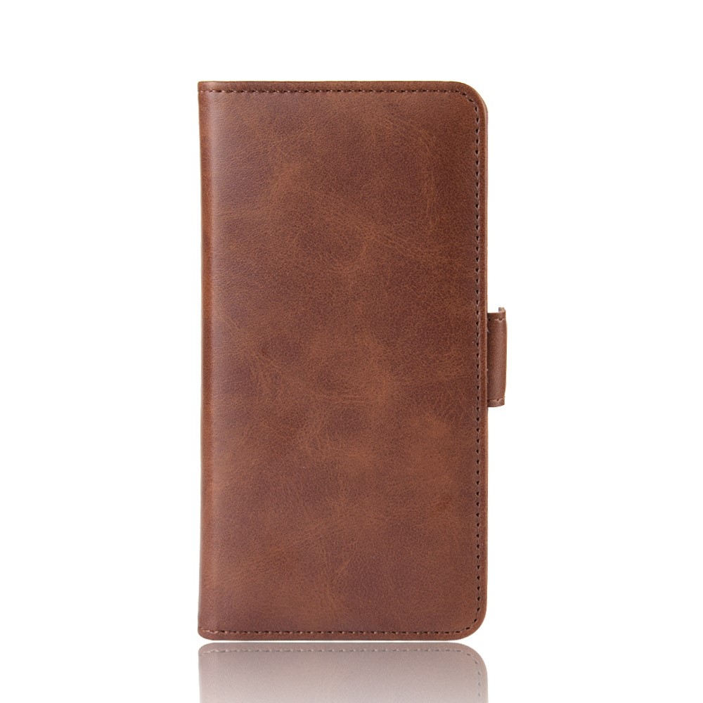 Magnet Adsorption Leather Wallet Stand Phone Shell Covering for Samsung Galaxy A51 - Coffee-2