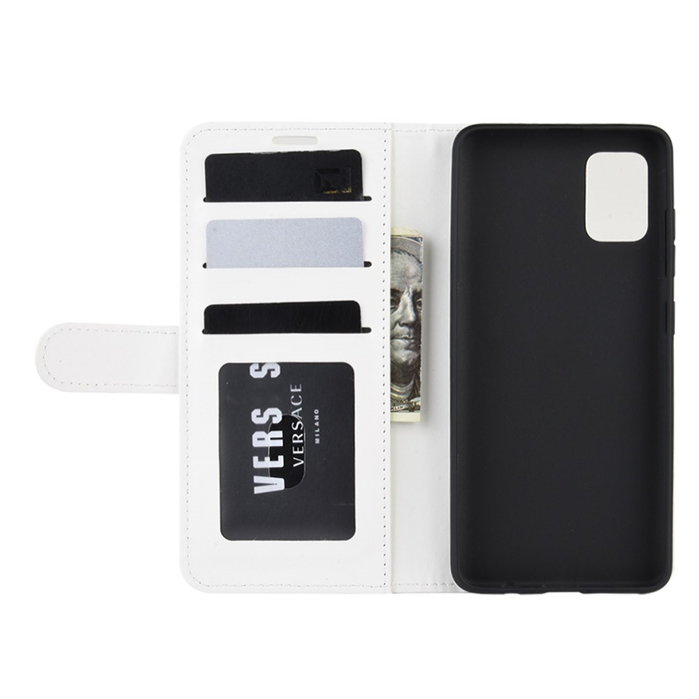 Crazy Horse Wallet Leather Stand Case for Samsung Galaxy A51 - White-4
