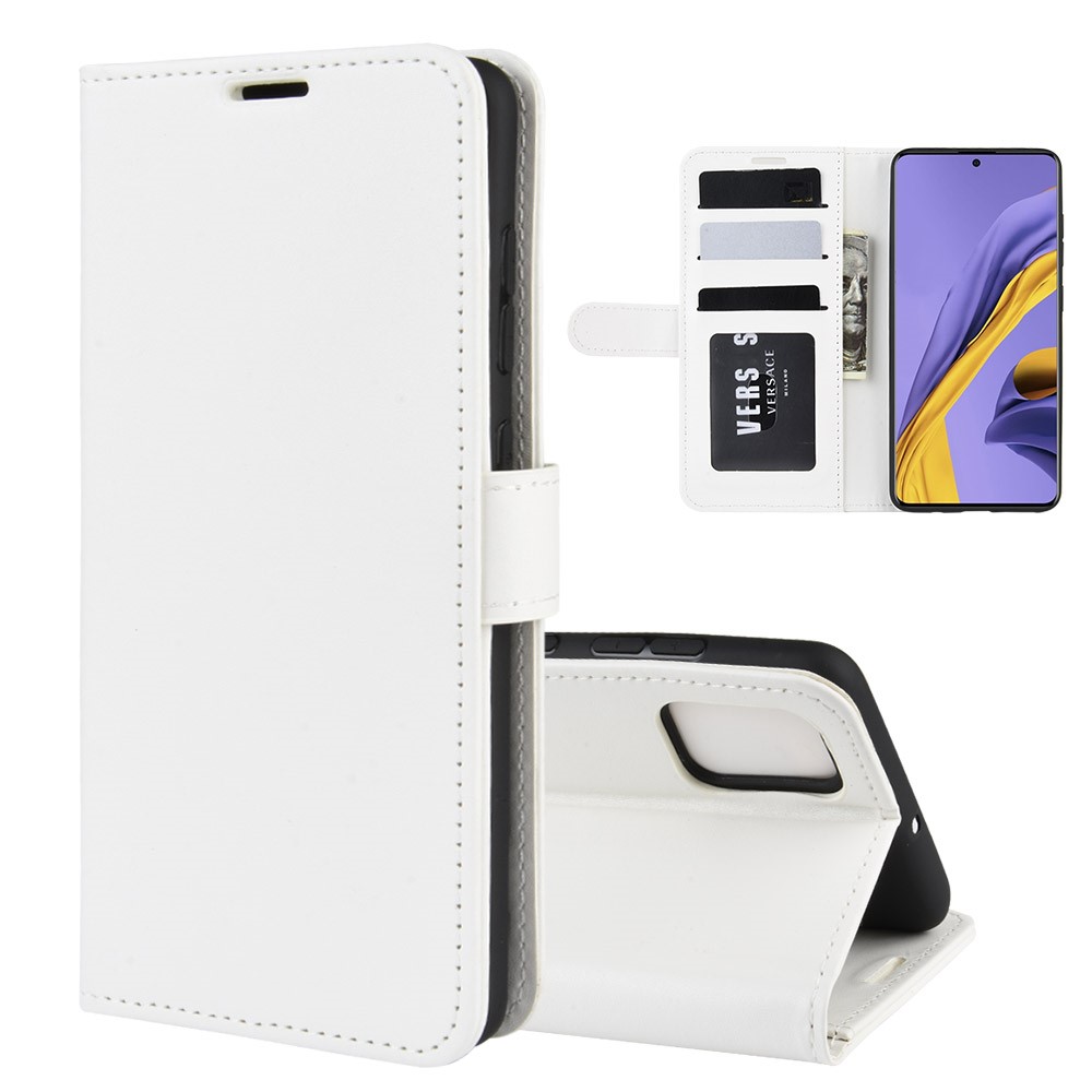 Crazy Horse Wallet Leather Stand Case for Samsung Galaxy A51 - White-8
