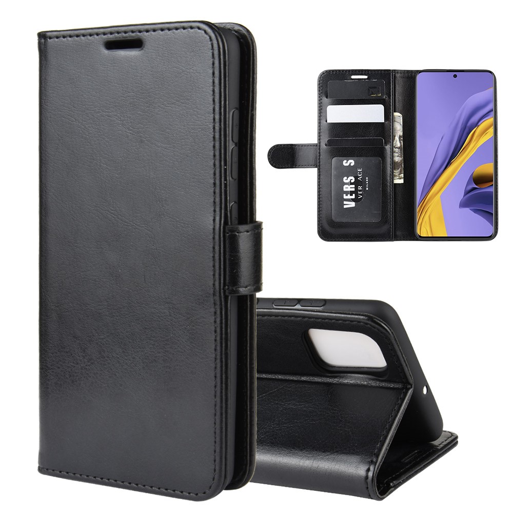Crazy Horse Wallet Leather Stand Case for Samsung Galaxy A51 - Black-8