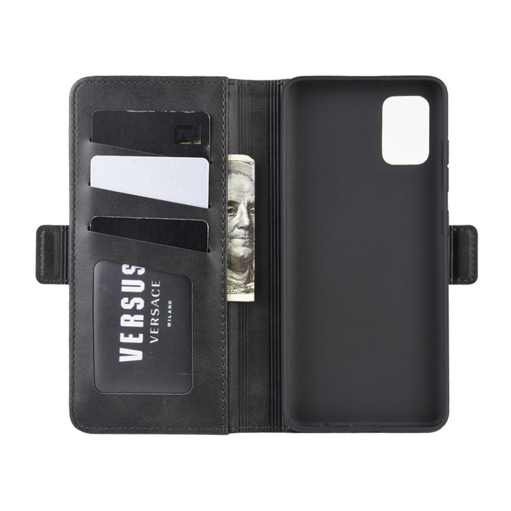 Magnetic Adsorption PU Leather Case for Samsung Galaxy A71 - Black-3