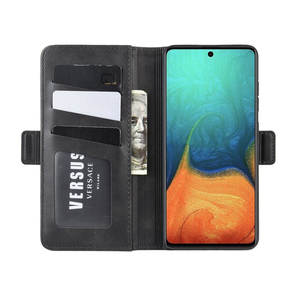 Magnetic Adsorption PU Leather Case for Samsung Galaxy A71 - Black-4