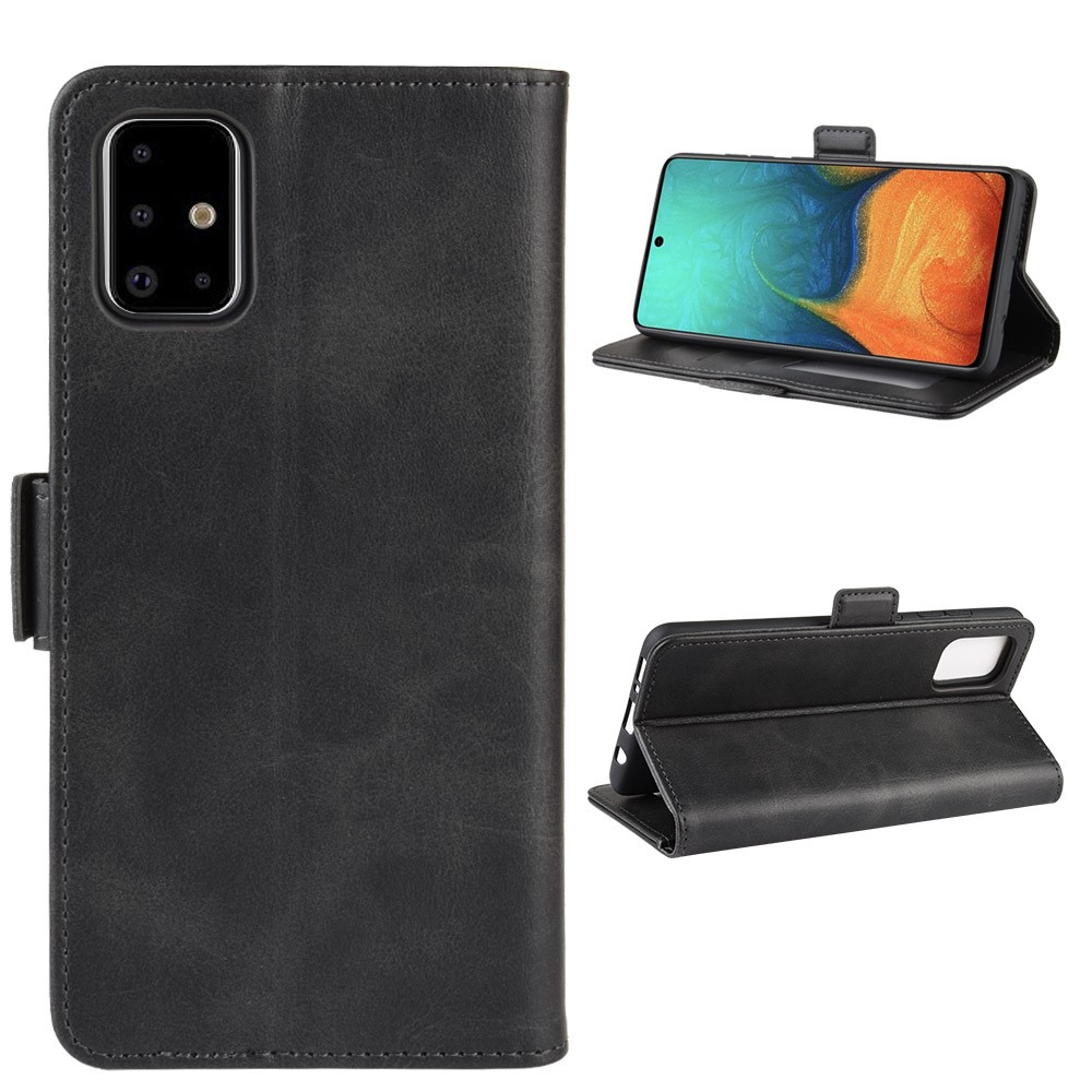 Magnetic Adsorption PU Leather Case for Samsung Galaxy A71 - Black-6