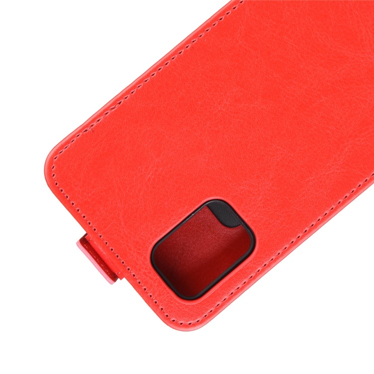 Crazy Horse Skin PU Vertical Flip Leather Shell for Samsung Galaxy A71 - Red-2