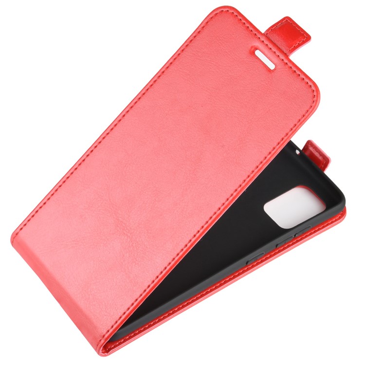 Crazy Horse Skin PU Vertical Flip Leather Shell for Samsung Galaxy A71 - Red-3