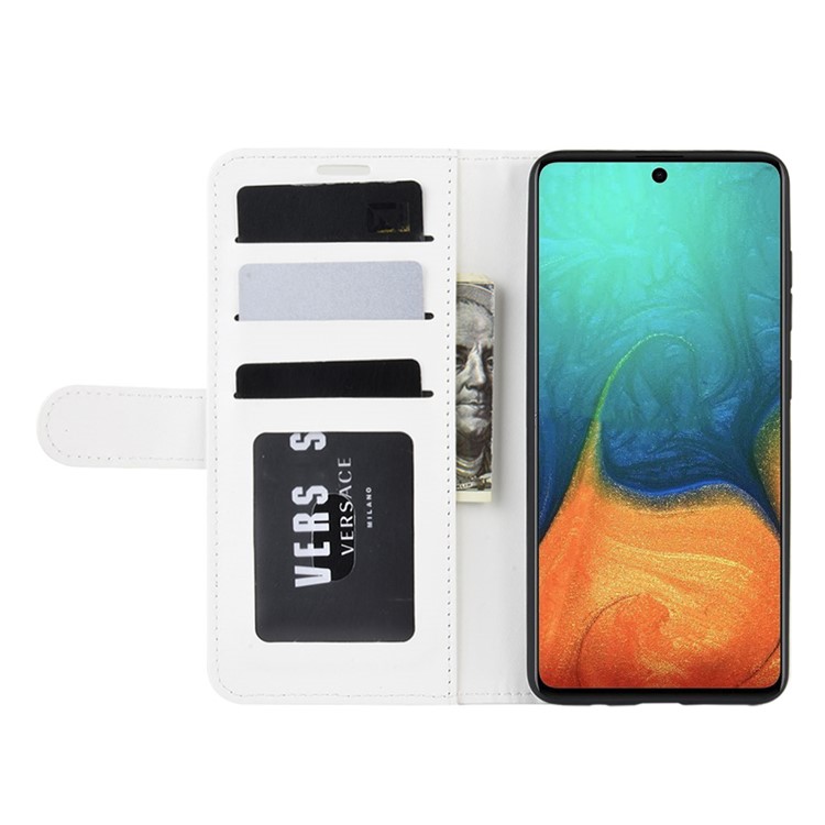 Crazy Horse Skin PU Leather Flip Phone Case for Samsung Galaxy A71 - White-5