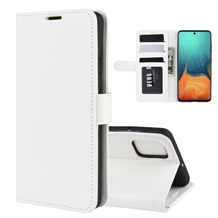 Crazy Horse Skin PU Leather Flip Phone Case for Samsung Galaxy A71 - White-8