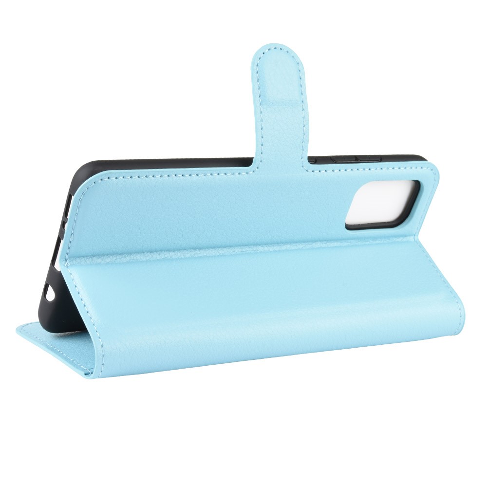 Litchi Skin Leather Wallet Case for Samsung Galaxy A71 - Baby Blue-6