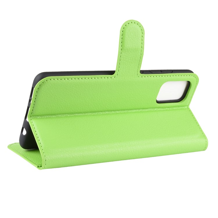 Litchi Skin Leather Wallet Case for Samsung Galaxy A71 - Green-6