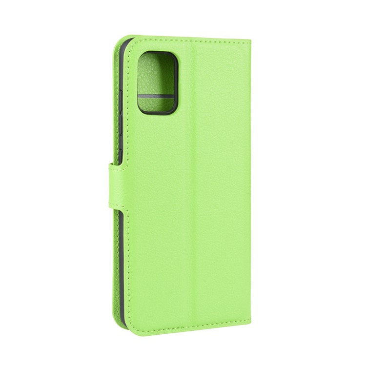 Litchi Skin Leather Wallet Case for Samsung Galaxy A71 - Green-8